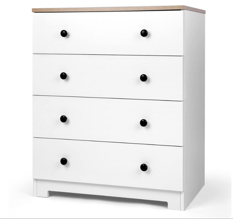 Dresser with 4 Drawers for Bedroom,Chest of Drawers Clothes Organizer for Living Room,White