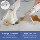 Slevoo Portable Carpet Cleaner, Upholstery Cleaner with Pet Spot Stain Remover, 10.5Kpa Strong Suction, 400W Powerful Motor, New,White