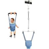 2 in 1 Baby Door Jumper, Adjustable Strap and Seat for 6-24 Months Infant Toddler, Blue