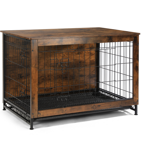 Richya Dog Crate Furniture up to 70 lbs for Large dogs, Side End Table, Dog Kennel for Indoor