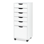 RichYa 5-Drawer Dresser with Caster Wheels, Chest of Drawers with Bottom Cabinet Storage,Storage Cabinet for Bedroom,Home Office (White)