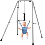 2 in 1 Baby Jumper, with Strong Support Stand and Baby Walking Harness Function (Blue)