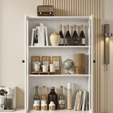 RichYa Kitchen Hutch Pantry Cabinets,94.4''W Modular Furniture Cabinets with Microwave Shelf,Sideboard Buffet Cabinet with Doors and Shelves for Dining Room,Living Room,White