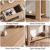 Richya 55'' Wood Console Sofa Table with Drawer and Storage Shelf for Entryway, Living Room