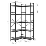 Reversible Corner Bookshelf, Black