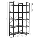 Reversible Corner Bookshelf, Black