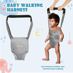 Cowiewie 2 in 1 Baby Jumper, Walking Harness Function for 6-24 Months Baby Infant, Grey