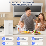 Slevoo Reverse Osmosis Water Filter Countertop, Ph+ & 6-Stage RO Water Filtration System-Alkaline Remineralization, 4:1 Pure to Drain, White