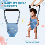 2 in 1 Baby Jumper, with Strong Support Stand and Baby Walking Harness Function (Blue)