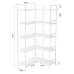 Reversible Corner Bookshelf, White