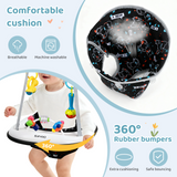 Slevoo Baby Doorway Jumper Baby Bouncer with Bumper, Two Jingle Rattles & Play Tray, Quiet Bear