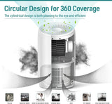 Slevoo Air Purifiers Remove 99.97% of Dust, Smoke, Pets Dander, Pollen, Odors, 450 Sqft, 2Pack, White