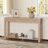 Richya 55'' Wood Console Sofa Table with Drawer and Storage Shelf for Entryway, Living Room