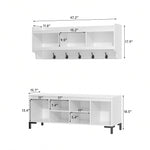 RichYa Mudroom Storage with Bench,Entryway Hall Tree with Shoe Storage & Coat Rack,Mudroom Furniture for Hallway,White