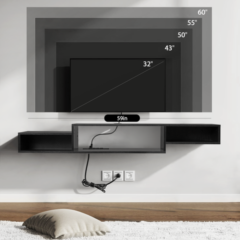 Tv under online shelf