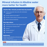 Slevoo Reverse Osmosis Water Filter Countertop, 6 Stage Ro Water Filtration System with Glass Pitcher, 4:1 Pure to Drain & TDS Displaying, Blue Grey