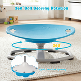 Cowiewie 360° Spinning Chair for Kids with Autism & ADHD, Metal Base Spin Chair with Safety Handles, Anti-Slip Strips, Vestibular Balance Training Chair for Toddlers Ages 3-8, 220 lbs Capacity