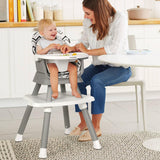 8 in 1 Baby High Chair for Babies, Toddler Dining Booster Seat/Kids Table & Chair Set/Building Block Table/Kids Stool,Grey