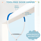 Slevoo Baby Doorway Jumper Baby Bouncer with Bumper, Two Jingle Rattles & Play Tray, Joyful Bubbles