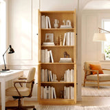 RichYa 71'' Tall Bookcase with Glass Door,3 Tier Display Bookshelves with Adjustable Shelves for Home Office,Living Room,White