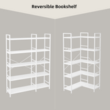 Reversible Corner Bookshelf, White