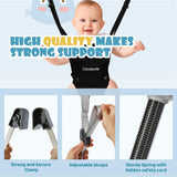 2 in 1 Baby Door Jumper, Adjustable Strap and Seat for 6-24 Months Infant Toddler,Black