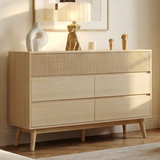 RichYa Fluted 8-Drawer Dresser for Bedroom, Chest of Drawers with Storage,Wooden TV Stand for Living Room, Nursery