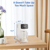 Slevoo Countertop Water Filter, 5-Stage Ro Filtration System with Glass Pitcher