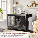 Dog Crate Furniture up to 70 lbs for Large dogs, Side End Table, Dog Kennel for Indoor