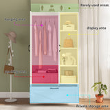 RichYa 71"H Armoire Wardrobe Closet with Drawer,Clothes Storage Cabinet with Hanging Rod,Large Wardrobe Closet with Shelves & 2 Doors for Bedroom