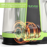 Slevoo Portable Carpet Cleaner 11Kpa Strong Suction, New 450W Powerful Motor, Carpet Cleaner Machine with Spot Cleaner, Stain Remover for Pet Accident & Rugs, Green