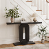 RichYa 55'' Narrow Console Table, Modern Entryway Sofa Table for Living Room,Black