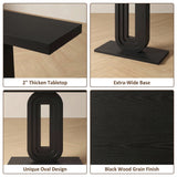 RichYa 55'' Narrow Console Table, Modern Entryway Sofa Table for Living Room,Black