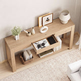 Richya 55'' Wood Console Sofa Table with Drawer and Storage Shelf for Entryway, Living Room