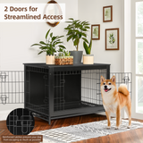 Dog Crate Furniture up to 70 lbs for Large dogs, Side End Table, Dog Kennel for Indoor