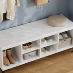 RichYa Mudroom Storage with Bench,Entryway Hall Tree with Shoe Storage & Coat Rack,Mudroom Furniture for Hallway,White