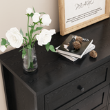 RichYa 6 Drawer Dresser for Bedroom,Chest of Drawers with Metal Knobs,Dresser for Closet,Black