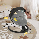 Baby Swing for Infants - Electric Infant Swing with 3 Speeds, Portable Indoor Baby Rocker, Touch Screen and Remote Control, Lullabies Bluetooth, Black