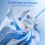 Slevoo Countertop Water Filter, 5-Stage Ro Filtration System with Glass Pitcher