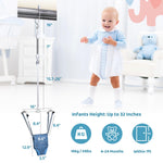 2 in 1 Baby Door Jumper, Adjustable Strap and Seat for 6-24 Months Infant Toddler, Blue