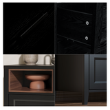 Richya 6 Drawer Dresser for Bedroom,Chest of Drawers with Open Storage Shelf,Modern Dresser for Closet,White + Walnut