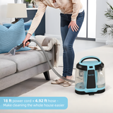 Slevoo Portable Carpet Cleaner, Carpet Cleaner Machine for Pet Accident, Upholstery & Car, Spot Cleaner Machine with 11Kpa Strong Suction & New 450W Powerful Motor, Blue