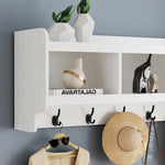 RichYa Mudroom Storage with Bench,Entryway Hall Tree with Shoe Storage & Coat Rack,Mudroom Furniture for Hallway,White