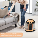 Slevoo Portable Carpet Cleaner, Carpet Cleaner Machine with Spot Cleaner, Ideal for Multi-Scene Cleaning Needs, 11Kpa Strong Suction, 450W Powerful Motor, Orange