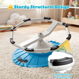 Cowiewie 360° Spinning Chair for Kids with Autism & ADHD, Metal Base Spin Chair with Safety Handles, Anti-Slip Strips, Vestibular Balance Training Chair for Toddlers Ages 3-8, 220 lbs Capacity