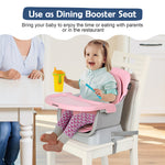 Richya 8 in 1 Baby High Chair for Babies, Toddler Dining Booster Seat, BPA Free PP Material, Pink