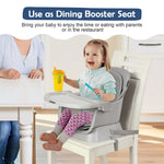 Richya 8 in 1 Baby High Chair for Babies, Toddler Dining Booster Seat, BPA Free PP Material, Grey