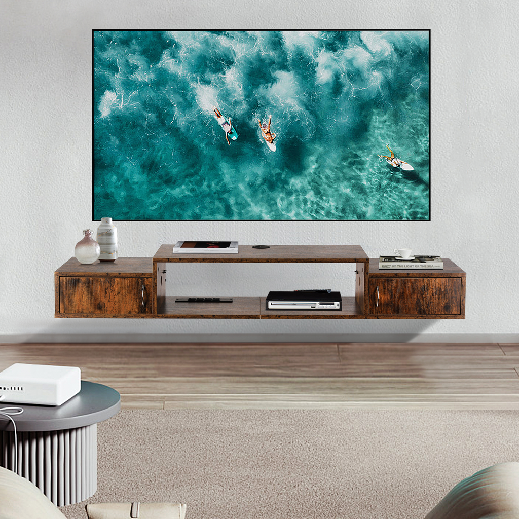 Wall mounted outlet tv unit