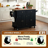 RichYa Kitchen Islands with Storage, Rolling Kitchen Cart with Drop Leaf and Lockable Wheels, Microwave Island Table for Kitchen, Living Room, White