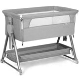 Cowiewie Bassinet for Babies Large Volume and Mobile with Storage Basket Bedside Sleepers for 0 to 6 Months Baby Infants